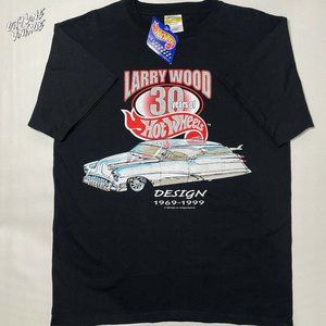 Vintage Larry Wood 30 Years Of Hot Wheels 1999 Mattel Men's Size L T Shirt NWT